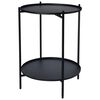 H&S Collection Table d'appoint M&eacute;tal 50,5 cm Noir