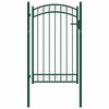 vidaXL Portail de cl&ocirc;ture avec dessus arqu&eacute; Acier 100x106 cm Vert