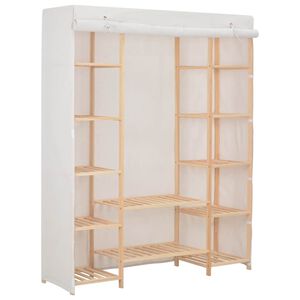 vidaXL Garde-robe Blanc 135 x 40 x 170 cm Tissu