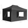 vidaXL Tente de r&eacute;ception pliable &agrave; parois Aluminium 4,5x3m Anthracite