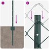 vidaXL Cl&ocirc;ture avec poteau Vert 0,4 x 10 m Acier et PVC