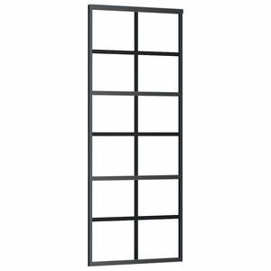 vidaXL Porte coulissante Verre ESG et aluminium 76x205 cm Noir