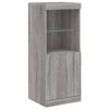 vidaXL Buffets avec lumi&egrave;res LED 3 pcs sonoma gris bois d'ing&eacute;nierie