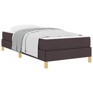 vidaXL Lit &agrave; ressorts avec matelas Marron fonc&eacute; 80 x 200 cm tissu