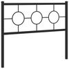 vidaXL T&ecirc;te de lit de remplacement m&eacute;tal noir 107 cm