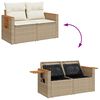 vidaXL Ensemble de canap&eacute; de jardin 10 pcs Beige et cr&egrave;me polyrotin
