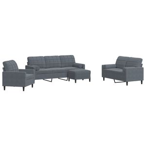 vidaXL Ensemble de canap&eacute;s 4 pcs avec coussins et traversins velours