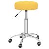 vidaXL Chaises pivotantes &agrave; manger lot de 4 jaune moutarde tissu