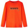 T-shirt pour enfants &agrave; manches longues orange vif 116