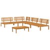 vidaXL Ensemble de Canap&eacute;s Uni 5 pcs Anthracite Bois d'Acacia Massif