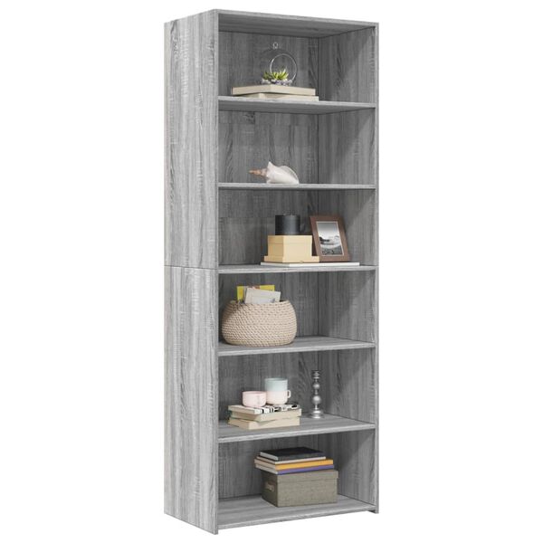 vidaXL Buffet haut sonoma gris 70x41x185 cm bois d'ing&eacute;nierie