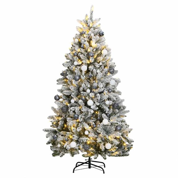 vidaXL Sapin de No&euml;l artificiel articul&eacute; 300 LED et boules 240 cm