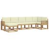 vidaXL Ensemble de canap&eacute;s d'ext&eacute;rieur 7 pc Blanc et cr&egrave;me Polyester
