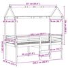 vidaXL Lit haut sans matelas cire marron 80x200 cm bois de pin massif