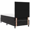 vidaXL Lit &agrave; ressort LED avec matelas Noir 90 x 200 cm tissu