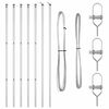 vidaXL Poteau de cl&ocirc;ture. 7 pcs Argent&eacute; Acier
