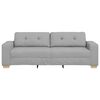 vidaXL | Sofa 3 places | avec coussin Gris nuage tissu