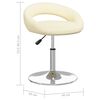 vidaXL Chaises pivotantes &agrave; manger lot de 2 cr&egrave;me similicuir