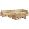 vidaXL Ensemble de canap&eacute;s d'ext&eacute;rieur 9 pc Blanc et Beige Polyester