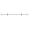 vidaXL Kit de quincaillerie de porte coulissante 400 cm acier noir