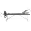 vidaXL Table de massage 3 zones Cadre en aluminium Anthracite 186x68cm
