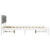 vidaXL Cadre de lit Gris clair 120 x 200 cm Pin massif