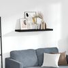 vidaXL &Eacute;tag&egrave;re murale flottante noir 90x23,5x3,8 cm MDF