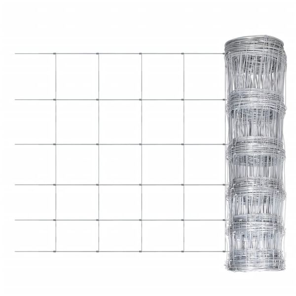 vidaXL Cl&ocirc;ture de jardin acier galvanis&eacute; 50 m 80 cm