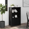vidaXL Buffet haut noir 62x32x103,5 cm bois d'ing&eacute;nierie