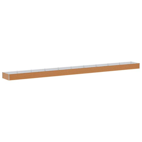vidaXL Jardini&egrave;re sur&eacute;lev&eacute;e 970 x 100 x 36 cm Acier galvanis&eacute;