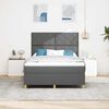 vidaXL Lit &agrave; ressorts avec matelas Gris fonc&eacute; 160 x 200 cm tissu