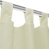 2 pcs Rideau &agrave; Passant Micro Satin Cr&egrave;me 140 x 225 cm