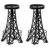 vidaXL Tabourets de bar lot de 2 cuir v&eacute;ritable