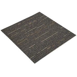 vidaXL Carreau de tapis Ray&eacute; Marron Clair 50 x 50 cm 20 pc