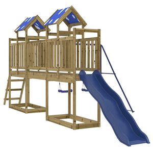 vidaXL Aire de jeux d'ext&eacute;rieur bois de pin impr&eacute;gn&eacute;