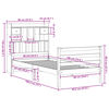 vidaXL Lit bibliothèque sans matelas blanc 90x190cm bois de pin massif