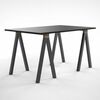 Nordlinger Tr&eacute;teau Aspen 70x30x73 cm Bois et m&eacute;tal Noir