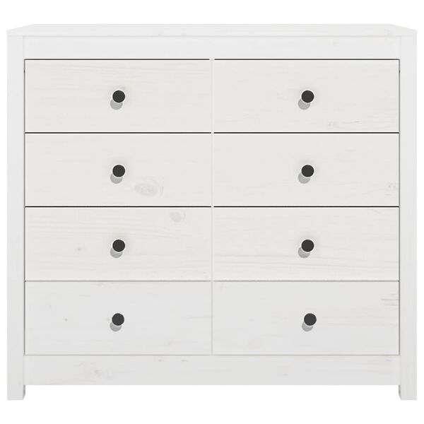 vidaXL Armoire lat&eacute;rale Blanc 100x40x90 cm Bois de pin massif