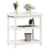 vidaXL Table de rempotage avec &eacute;tag&egrave;res blanc bois massif de pin