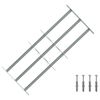 vidaXL Grille r&eacute;glable de s&eacute;curit&eacute; de fen&ecirc;tres et 3 barres 700-1050 mm