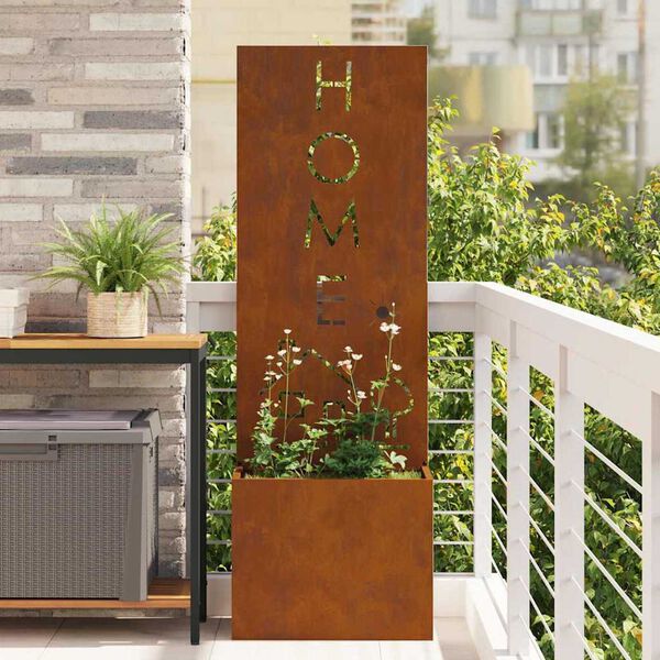vidaXL &Eacute;cran de confidentialit&eacute; de jardin Fretwork Rouill&eacute; 50 x 140 cm