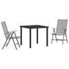 vidaXL Ensemble de salle &agrave; manger pour jardin 3 pc Anthracite