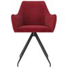 vidaXL Chaises &agrave; manger lot de 2 Rouge bordeaux Velours