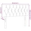 vidaXL T&ecirc;te de lit &agrave; LED Marron fonc&eacute; 90x7x78/88 cm Tissu
