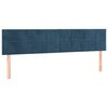 vidaXL Sommier &agrave; lattes de lit avec matelas LED Bleu fonc&eacute; 160x200 cm