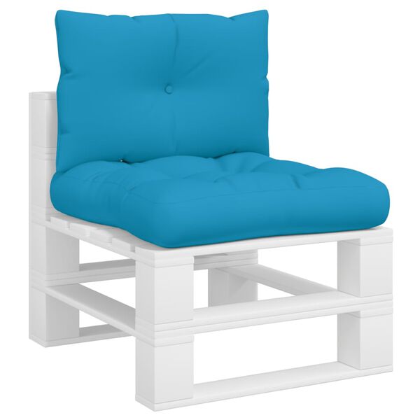 vidaXL Coussins de palette lot de 2 bleu tissu