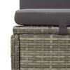 vidaXL Chaise longue convertible avec coussin R&eacute;sine tress&eacute;e Gris