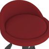 vidaXL Chaises pivotantes &agrave; manger lot de 2 Rouge bordeaux Velours