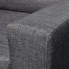 vidaXL Canap&eacute; &agrave; 2 places Tissu Gris fonc&eacute;