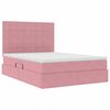 vidaXL Lit avec rangement et matelas Rose 140 x 190 cm Velours